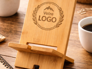 Support téléphone en bambou