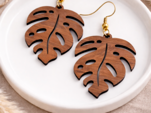 Boucles d’oreilles Feuille Monstera